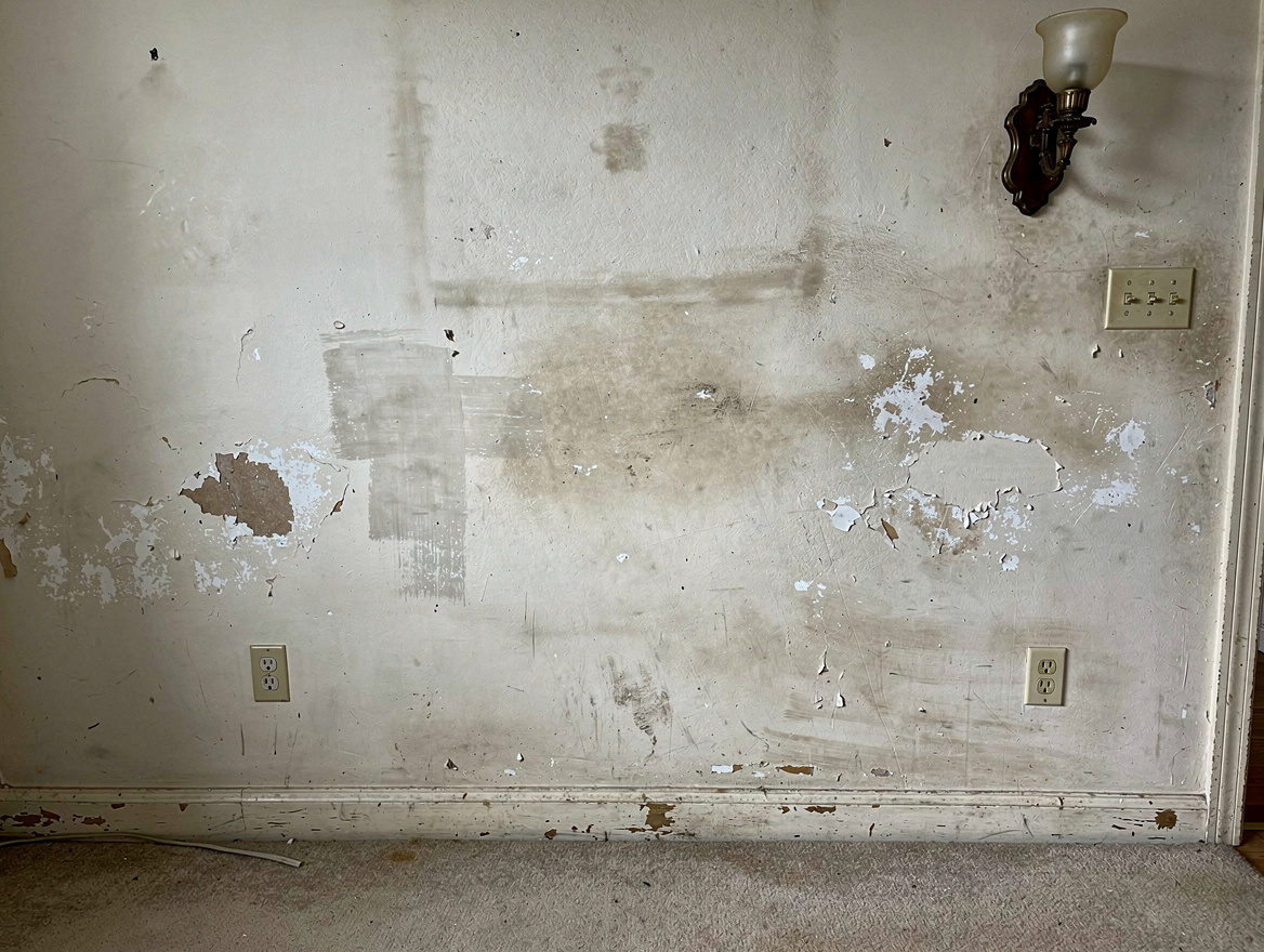 Interior wall before painting