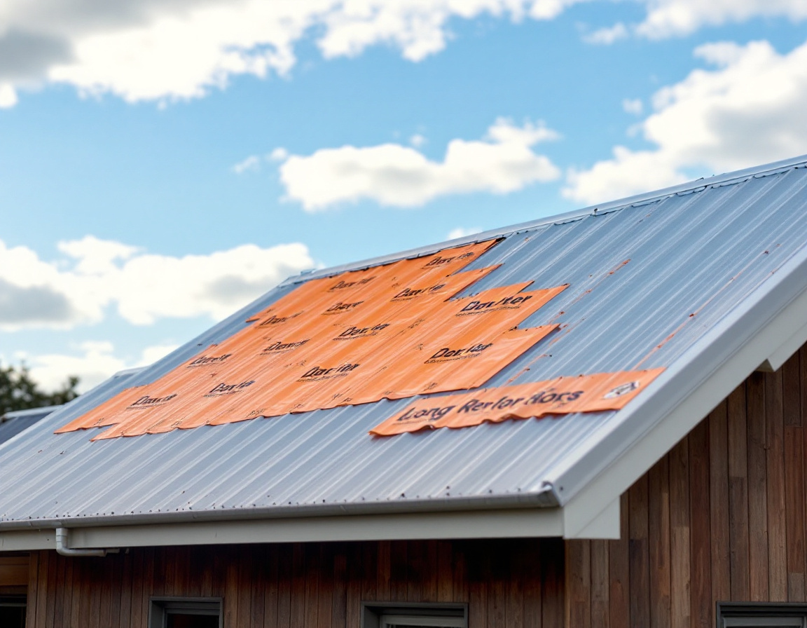 New long-run metal roof on a residential home